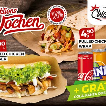 Pulled Chicken Burger Aktion